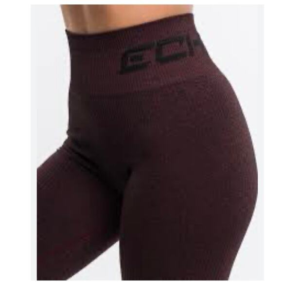ECHT Small Plum Color Leggings Micro Ribbed - Picture 1 of 8